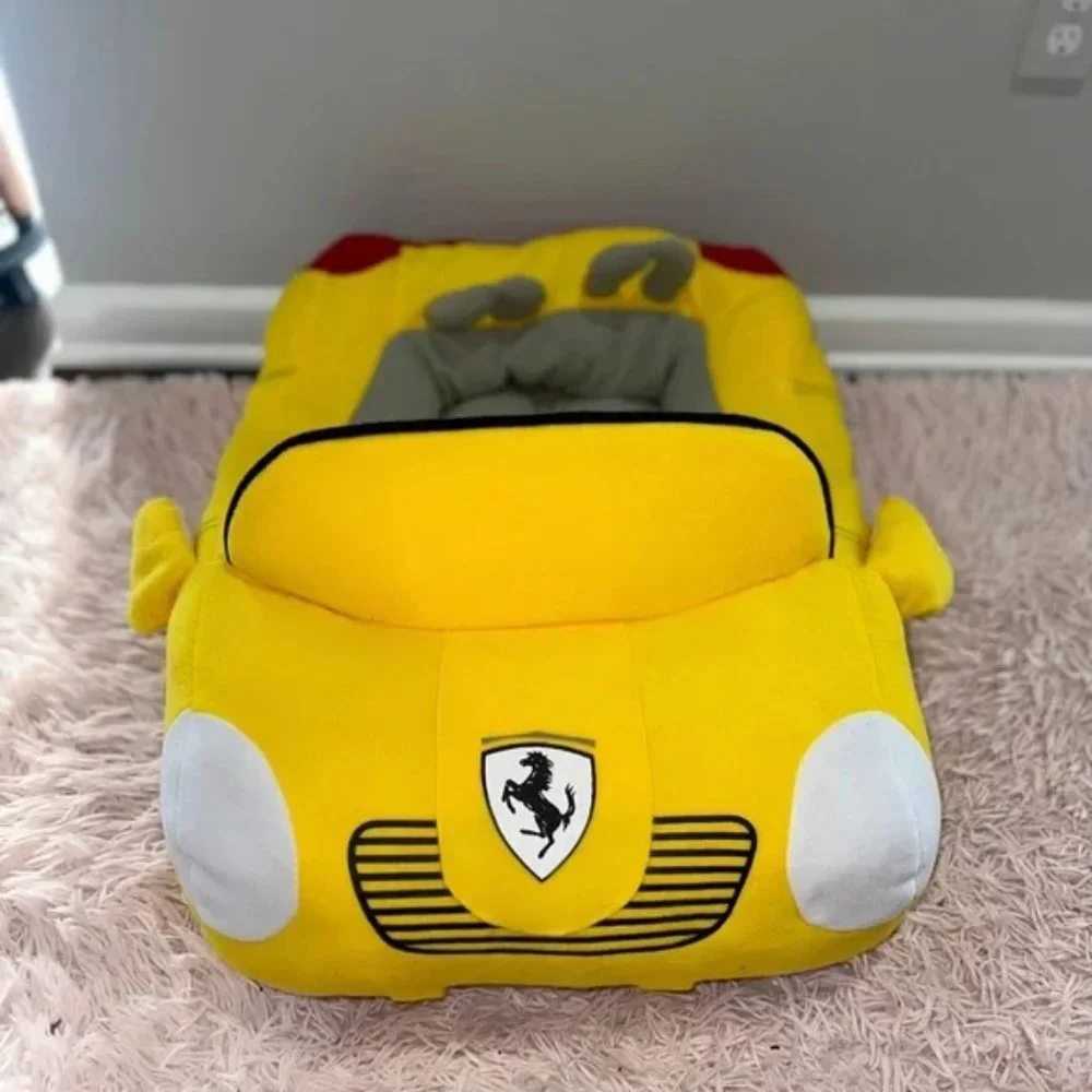 Dog bed yellow small to medium Yellow Car Shaped convertible